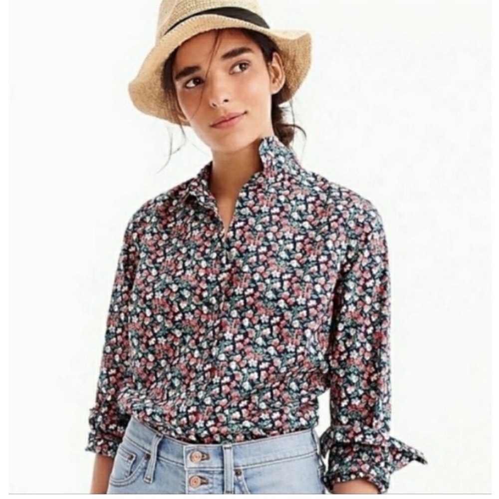 J. Crew x Liberty of London Slim perfect shirt in Liberty® Sarah floral 6